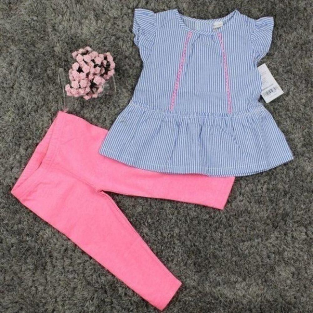 Carter's Striped Tunic&Leggings Set, Baby Girls 9M